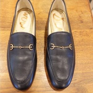 Sam Edelman Black Leather Slip-On Loafers
